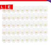 #QZO 100X 4Pin RJ11 RJ-11 6P4C Modular Phone Crystal Connector